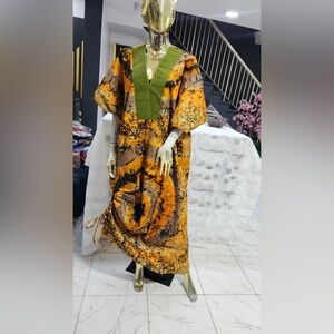 Beautiful Caftan/Kaftan Bubu Dress. Adire